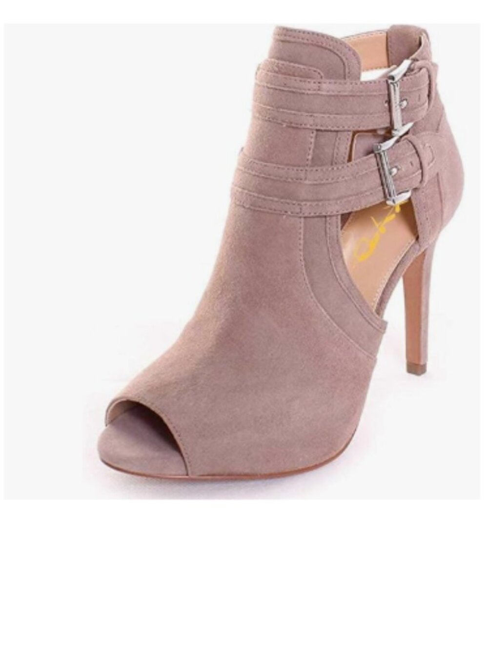 XYD Pink Peep Toe Sandal Ankle Booties Dual Buckled Straps Stiletto Heels Shoes